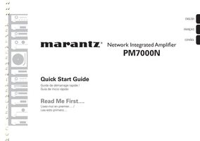 Marantz PM7000N Audio System Operating Manual